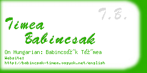 timea babincsak business card